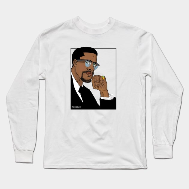 Malcolm X Long Sleeve T-Shirt by TambuStore